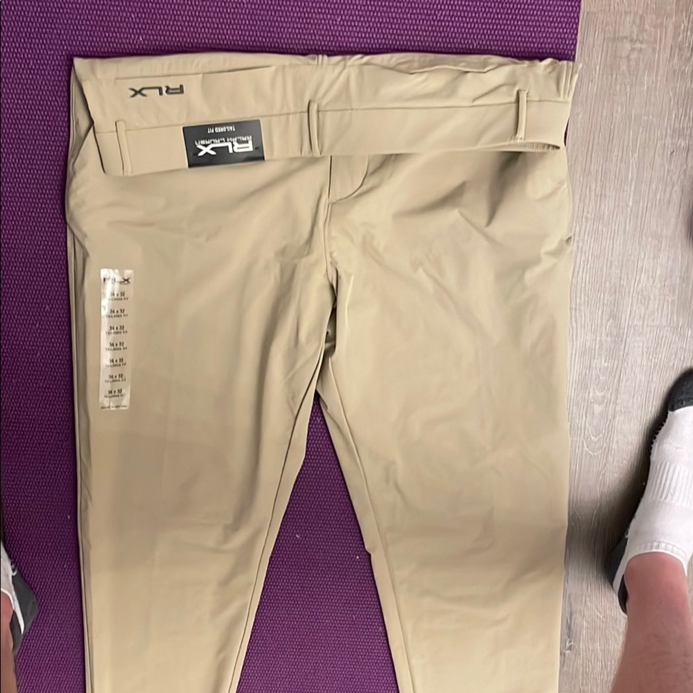 RLX tailored fit golf Beige Pants 34W 32L